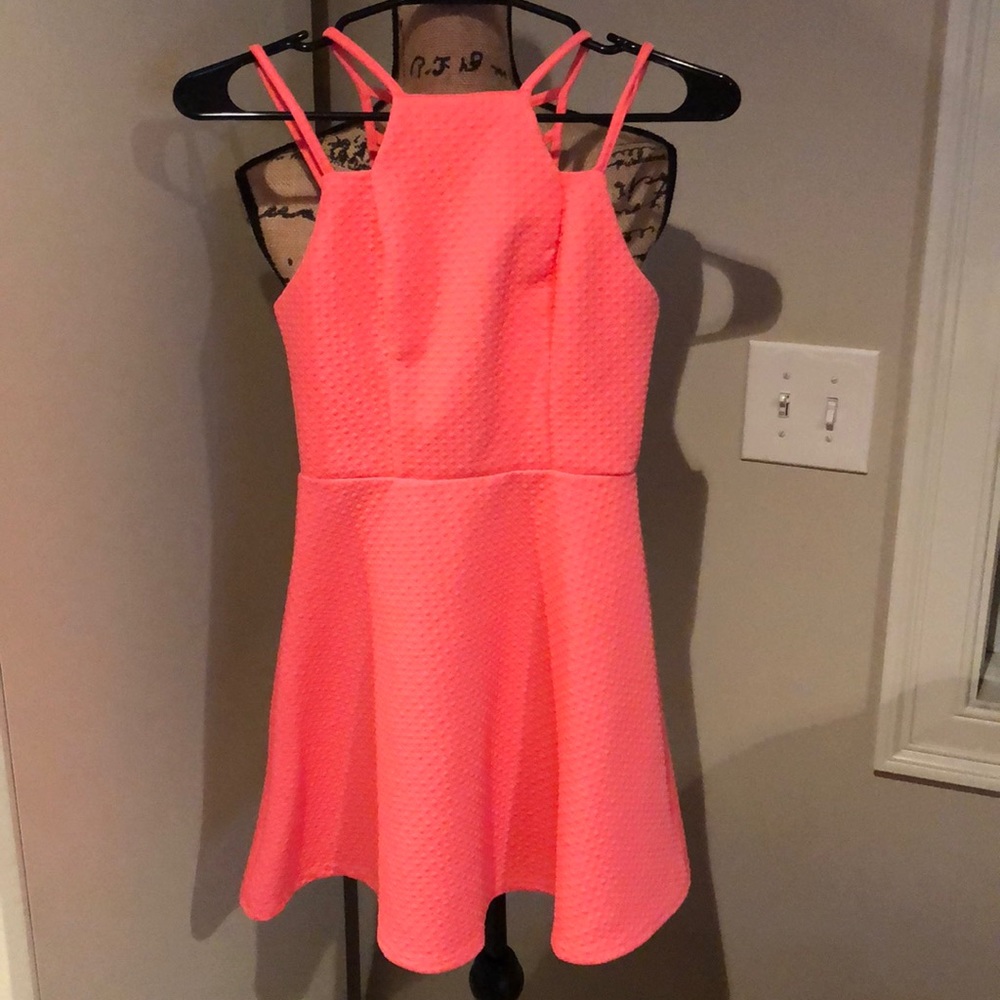 Juniors hot pink dress 👗 size XS! Worn once!